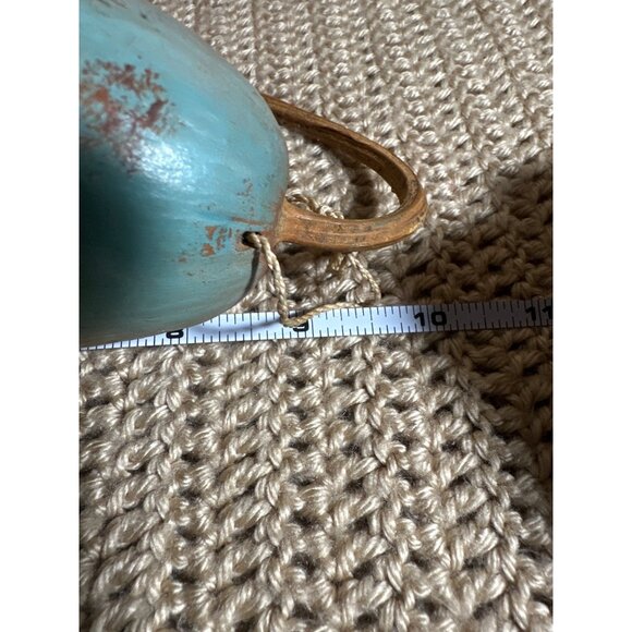 Vtg Hand Painted Decorative 10" Gourd Rustic Autumn Landscape Design Folk Art - Picture 9 of 10